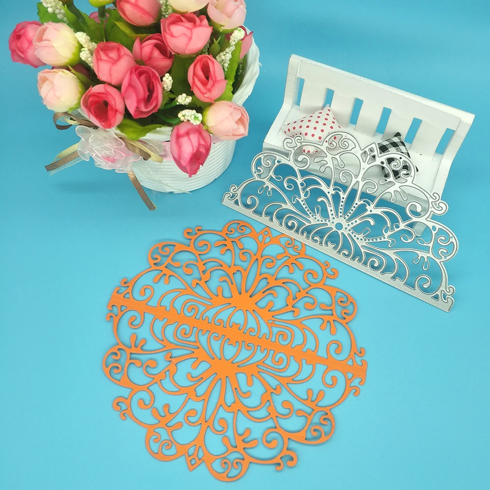 

Semicircle hollow lace photo album metal cutting mold, scrapbook, photo frame, photo album decoration, DIY handmade art