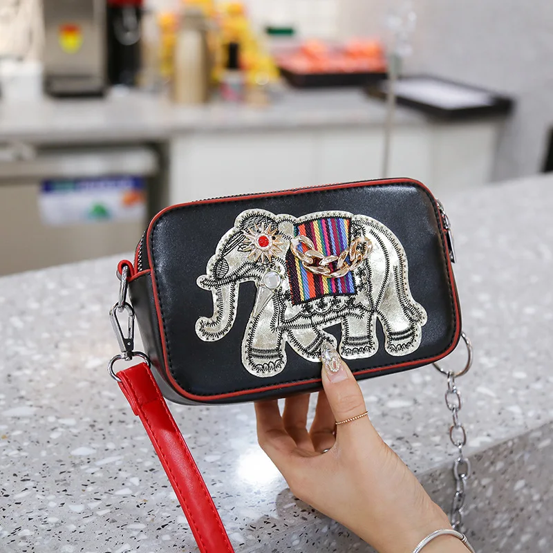 

NS Ultra-Fire Pack 2019 New Style Simple Versatile Hand Square Sling Bag Baby Elephant Chain Shoulder Bag Women's