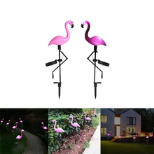 Фламинго солнечный свет сада наземная лампа Открытый водонепроницаемый парк декоративный Газон лампа путь двора дорожка Декор