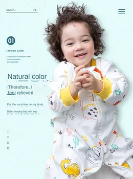 

Cotton Tree 2020 New Style Baby Leg Sleeping Bag Spring and Autumn Cotton-Padded Cotton Children's Anti-Kick Quilt Artifact
