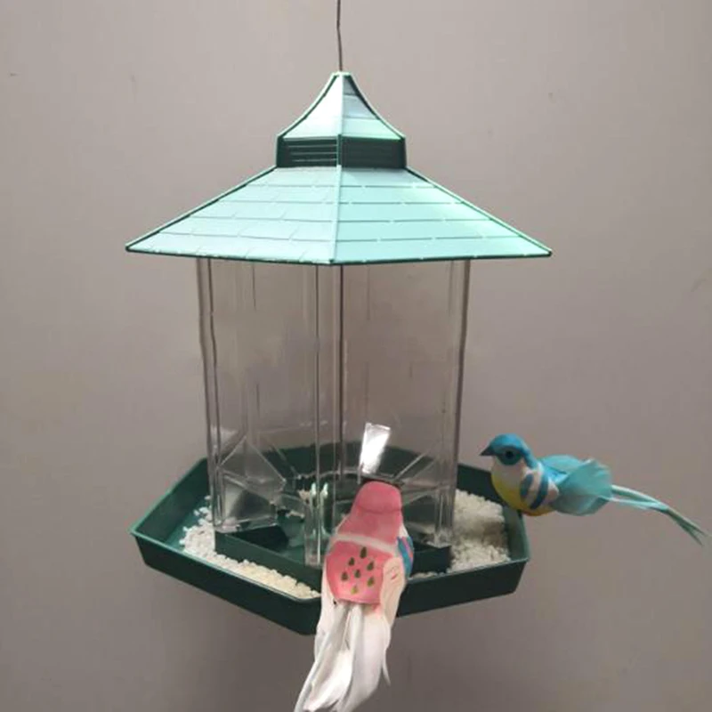 

Bird Feeder Waterproof Hanging Gazebo Bird Feeder Villa Outdoor Feeding For Garden Decor Pet Supplies Garden Decoration