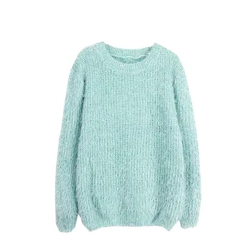 

Women Fashion Sweater Blusas De Inverno Feminina Sueter Mujer Candy Color Loose Ladies Female Soft Comfortable Warm Pullovers