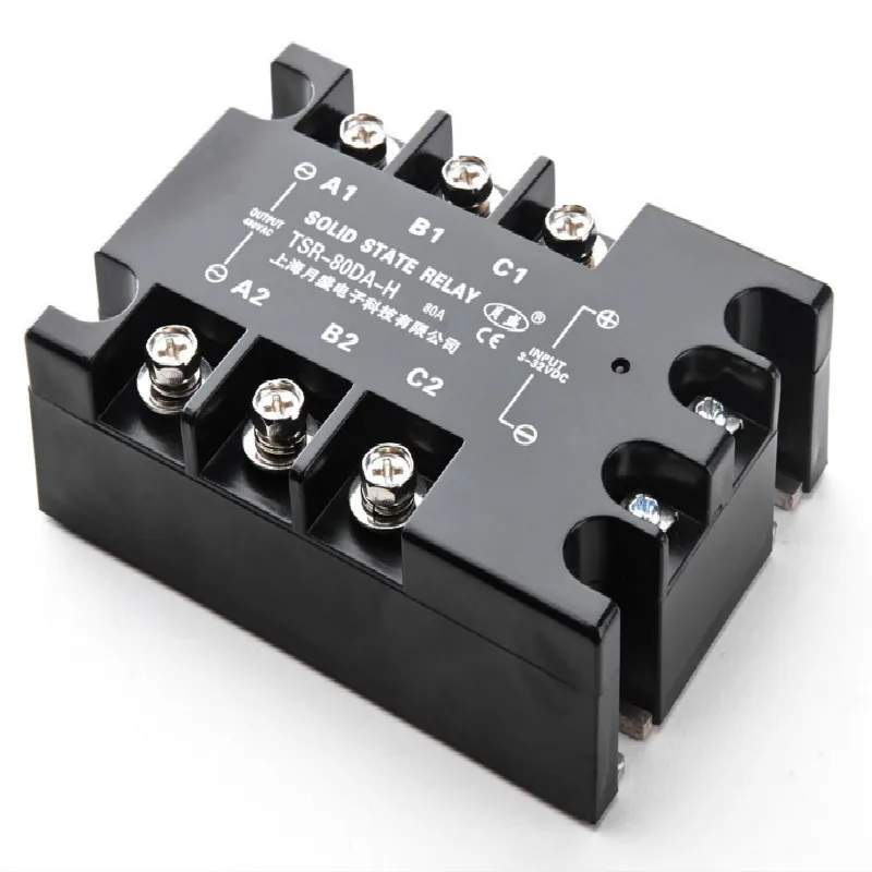 Точная DC AC трехфазный твердотельные реле постоянного тока 80A/TSR-80DA-H(80A) 100A/60A