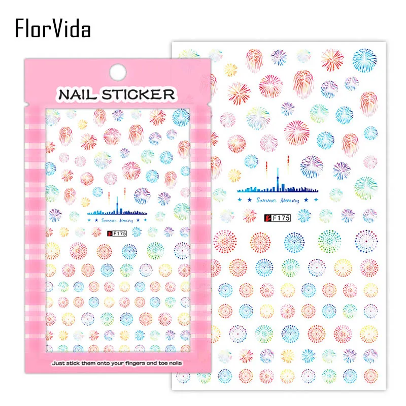 FlorVida F159-188 клей для ногтей наклейки с клеем на ногти Одри Хепберн милый дизайн для маникюра красоты ногтей - Цвет: F175