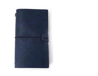 dark Blue Кожаный блокнот для путешествий, ежедневник, креативный, сделай сам, винтажный, для путешествий, дневник, блокноты, TN, Sprial, записывающий ежедневный блокнот, s, подарки - Цвет: dark Blue