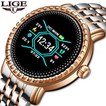 

LIGE Woman Smart Watch Men Sports Fitness Tracker waterproof Blood Pressure Heart Rate Monitor Pedometer Android ios Smartwatch