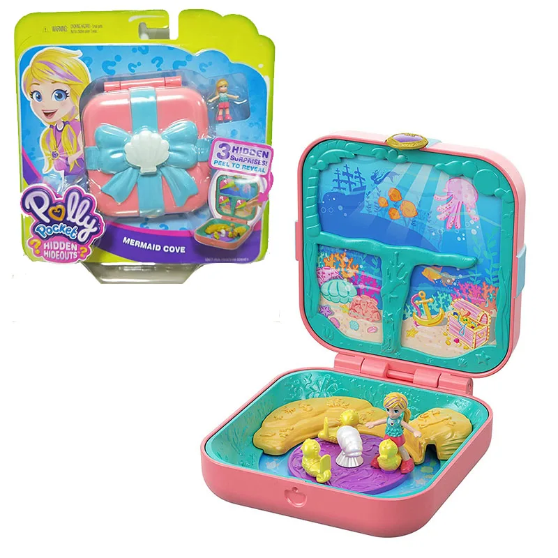 Polly Pocket Mini Polly Little Store Box девочки автомобиль игрушки Мир мини-сцена Игрушка девочка подарок Кукольный дом аксессуары Juguetes - Цвет: GDK77