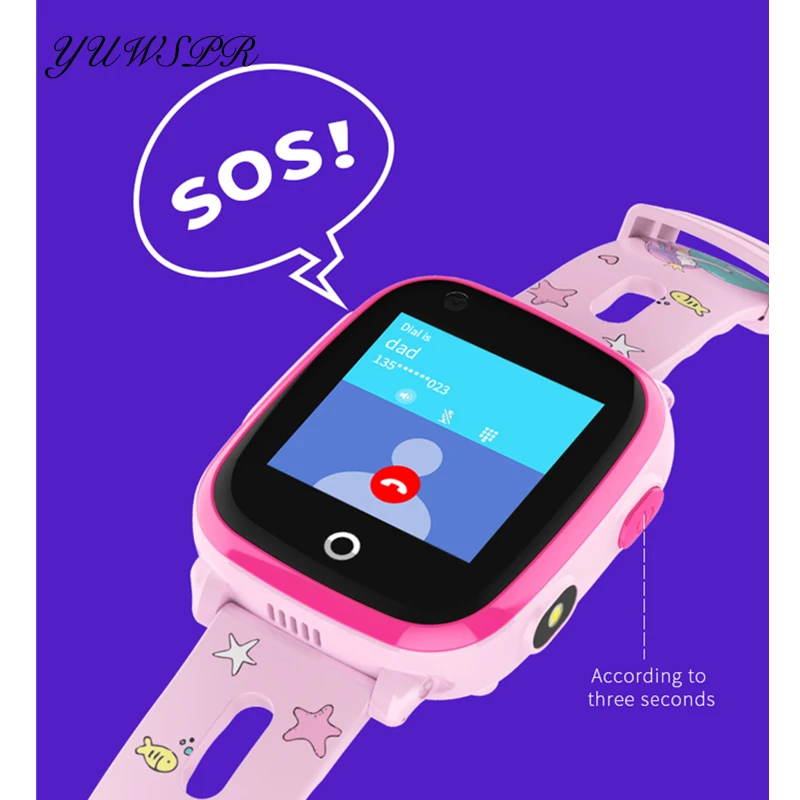 Детские Смарт часы с трекером 4G GPS LBS Wi Fi позиционирование Bluetooth IP67