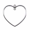 WYSIWYG 10pcs 32x35mm Antique Silver Color Hollow Heart Connector Charms Pendant For Jewelry Making DIY Jewelry Findings ► Photo 2/2