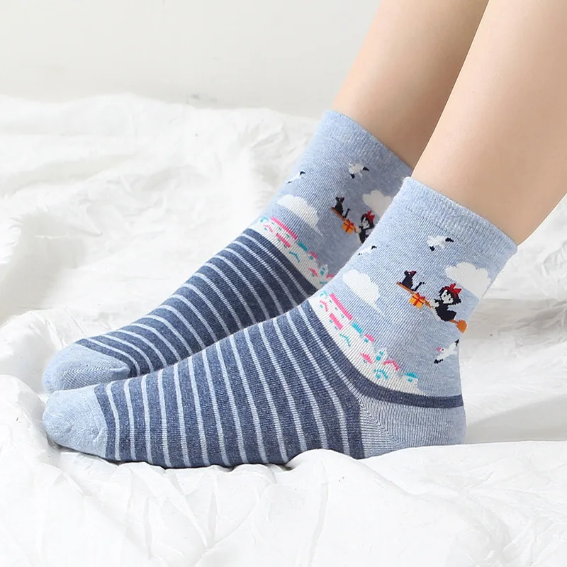 Аниме Миядзаки Хаяо Кики Сервис носки для отдыха хлопковые носки для женщин уличные носки скейтбордиста Q1578
