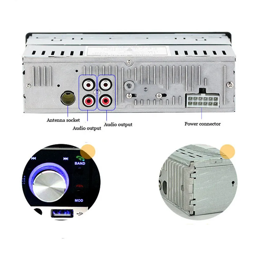 Автомобильный Радио стерео плеер Bluetooth телефон AUX IN MP3/FM/USB/1 Din/Iphone дистанционное