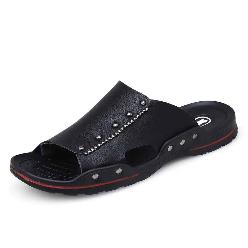 

Men Summer Flip-flops Light Foot Covering Microfiber Leather Slippers Men's Popular Brand Fashion Casual Sandals
