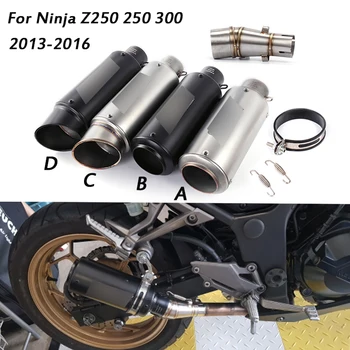 

Motorcycle Exhaust Pipe 51mm Modified Muffler Tips Connect Tube Mid Link Pipe for Kawasaki Ninja z250 Ninja 250 300 2013-2016
