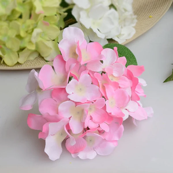 Искусственная гортензия букет цветок, шелковые цветы с бесплатным стержнем для дома украшение для свадьбы подарок Лучшая цена - Цвет: Pink