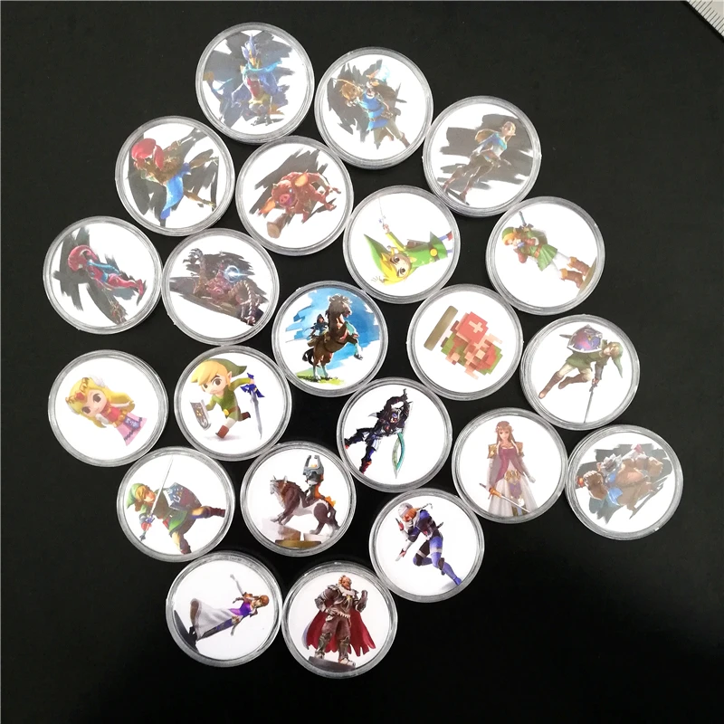 23 zelda coin card 23 шт./лот Zelda Коллекция игр монета NFC карта новая установка данных NS переключатель тег для amiibo мини Стандартная карта Ntag215 тег - Цвет: 23 zelda coin card