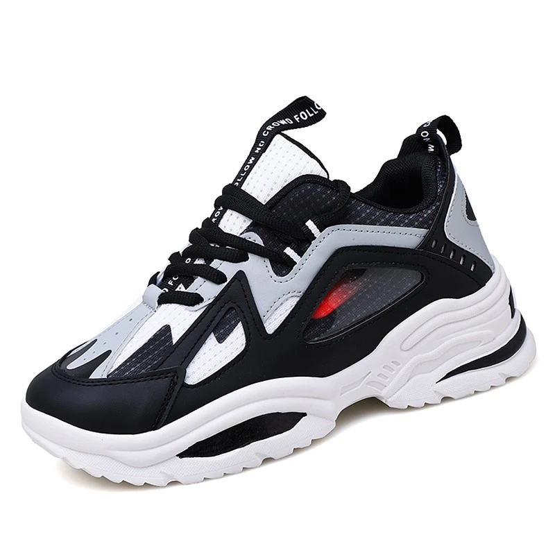 Спортивная обувь для бега для мужчин и взрослых; коллекция года; сезон весна; дышащие спортивные кроссовки высокого качества с увеличенной подошвой; мужские кроссовки на шнуровке - Цвет: G63-Black
