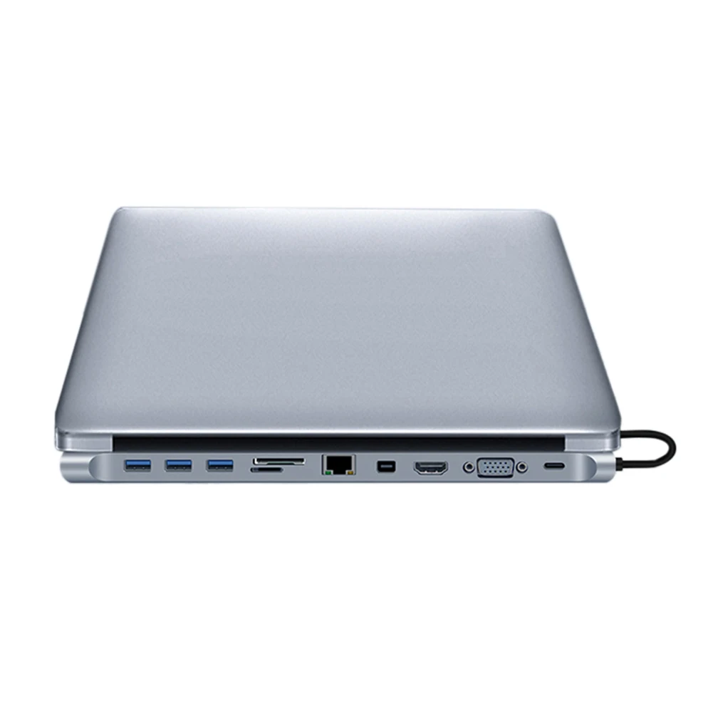 USB3.0 Type-C HUB to USB3.0 TF SD reader HDMI VGA RJ45 3.5 audio Mini DP Docking for MacBook Pro USB-C Type C 11 Port USB C HUB
