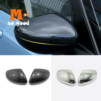 

ABS Chrome/Carbon fiber For Honda Fit Jazz 2020 2021 Car Side Door Rearview Tuning Mirror Cover Trim Styling Accessories 2pcs