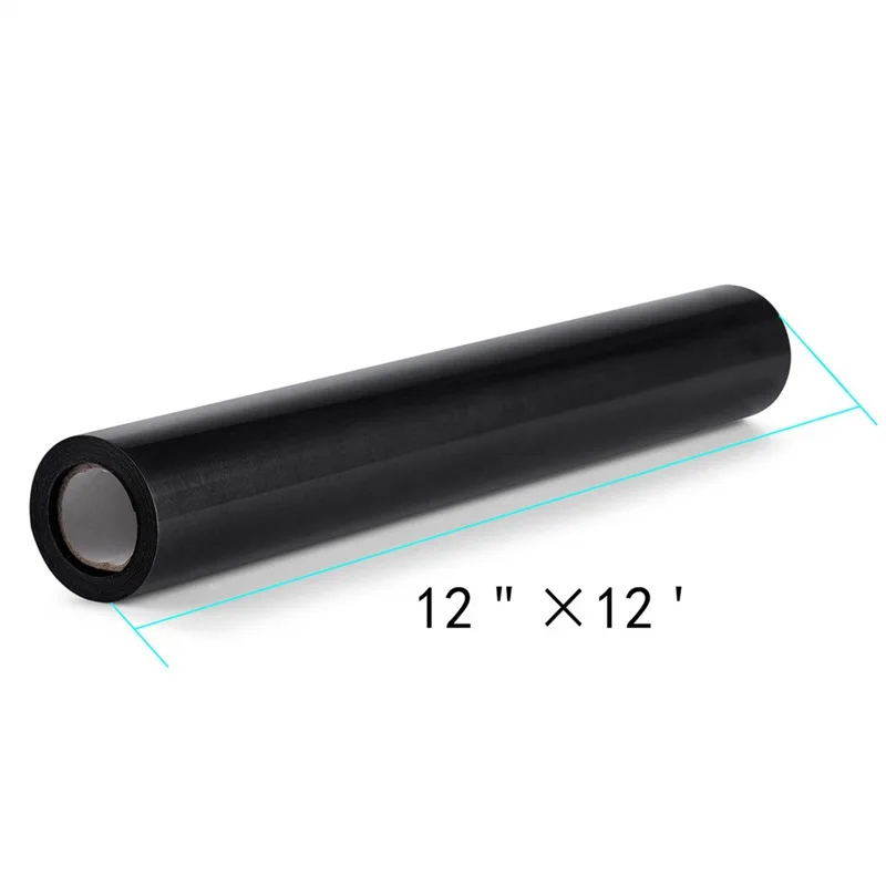 

12in x 12ft Heat Transfer Vinyl Lettering C Film To Cut & Weed Iron On Heat DIY Heat Press Design T-Shirts Gloss Accessories