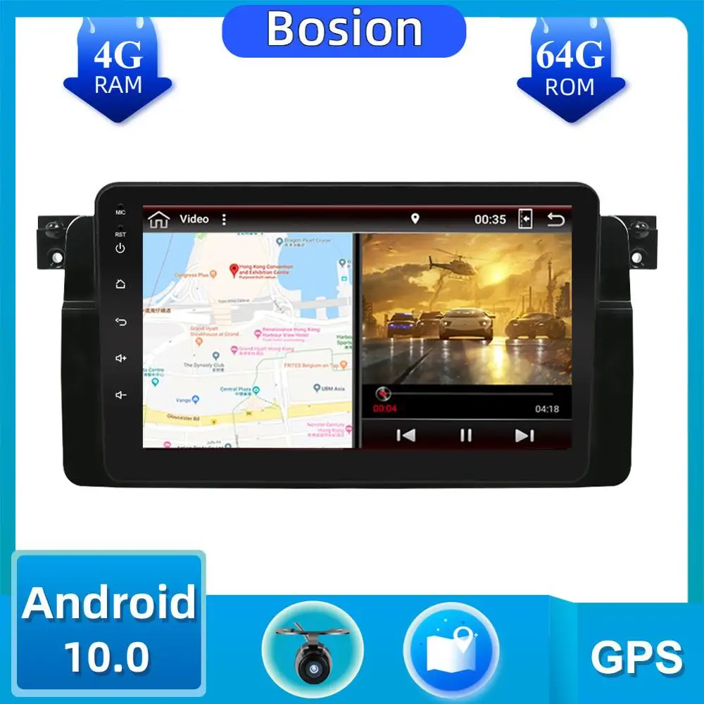PX6 Радио 1 din android для BMW E46 серии автомобильное радио стерео Авто GPS Navi 4 Гб + 64 HDMI AUX SWC