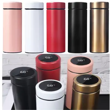 

500ml thermos stainless steel temperature LED display thermos hot water bottle thermos vacuum cup with lid to keep warm