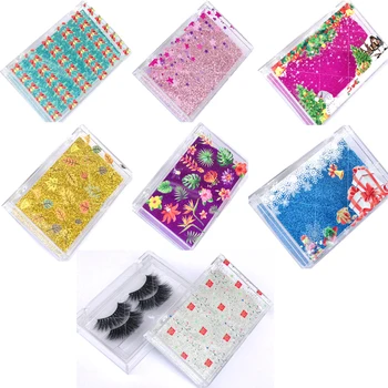 

New 10/20pcs butterfly print Acrylic 25mm eyelashes packaging box 2pair lash packaging custom logo empty case bulk vendors