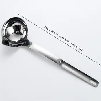 

1pc Kitchen Accessories Gadgets Stainless Steel Scoop Filter Grease Spoon Colander Spoon Soup Oil Separation Cooking Colander