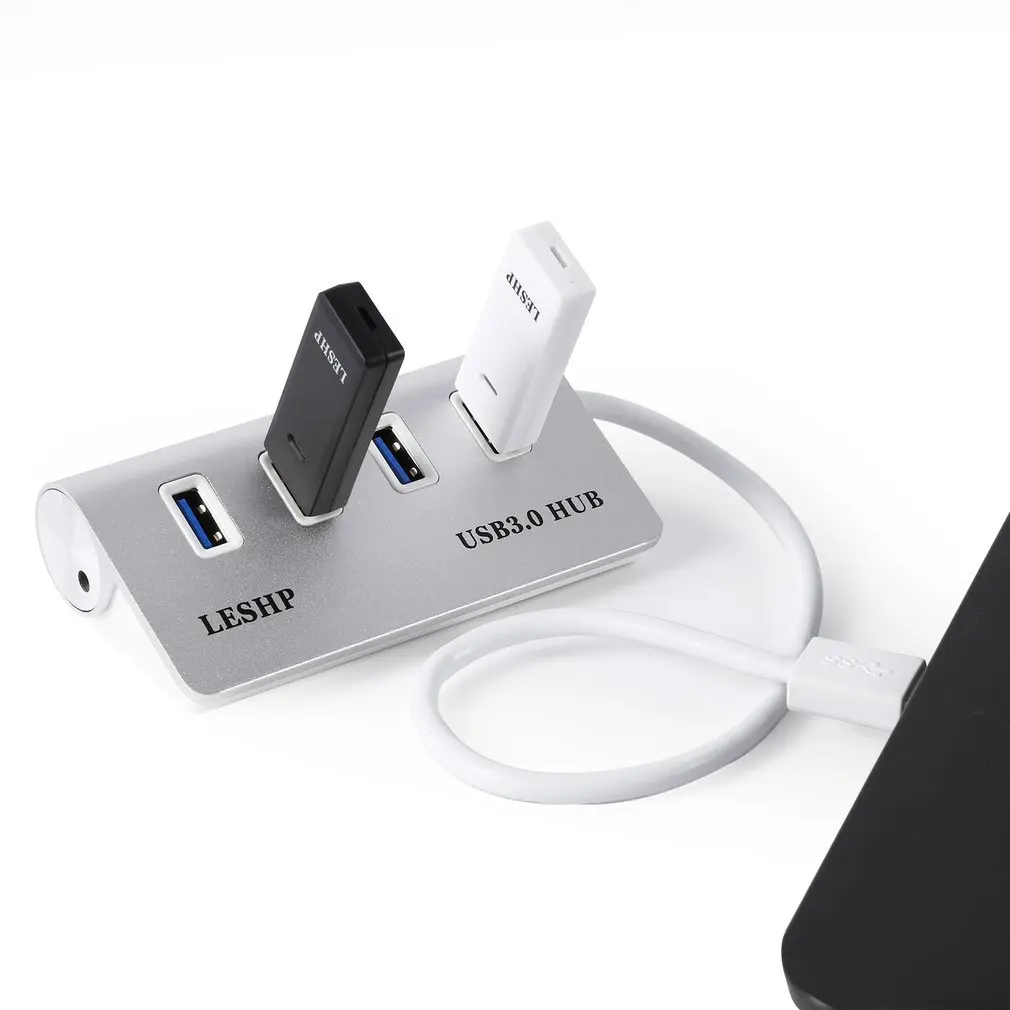 Usb-концентратор LESHP с четырьмя портами и ультратонким дизайном 3,0 простая в использовании и переноске суперскорость передачи данных(5 Гбит/с