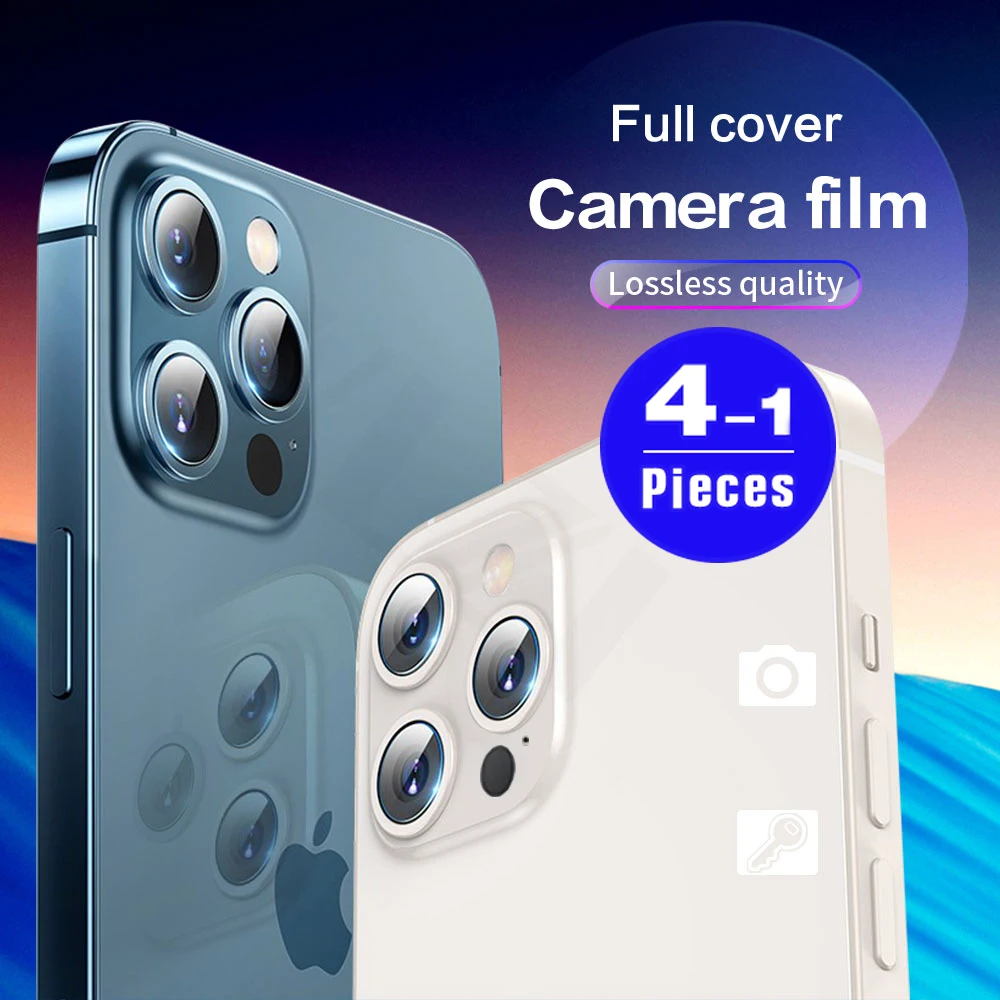 

1-4Pcs 9H Camera Lens Film for iphone 13 mini 12 11 pro X XR XS Max SE 8 7 plus Camera protector Tempered Glass screen protector