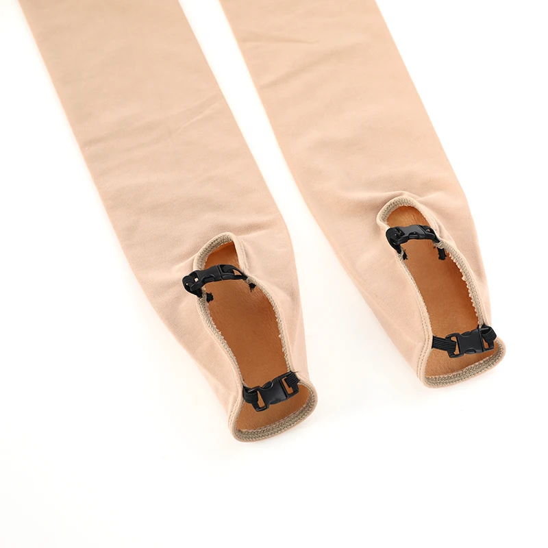 Women's Figure Skating Training Competition Pantyhose Patinaje Artistic Gymnastics Tight Fit Warm Dance Beige Color