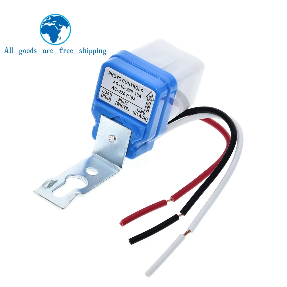 TZT Automatic Auto On Off Photocell Street Light Switch DC AC 220V 50-60Hz 10A Photo Control Photoswitch Sensor | Обустройство дома