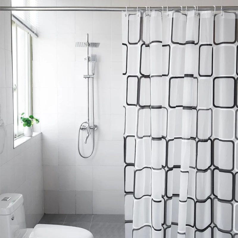 

PEVA Bathroom Shower Curtains Bath Curtain Waterproof Mildew Shower Curtains Environmental Toilet Bathroom Curtain