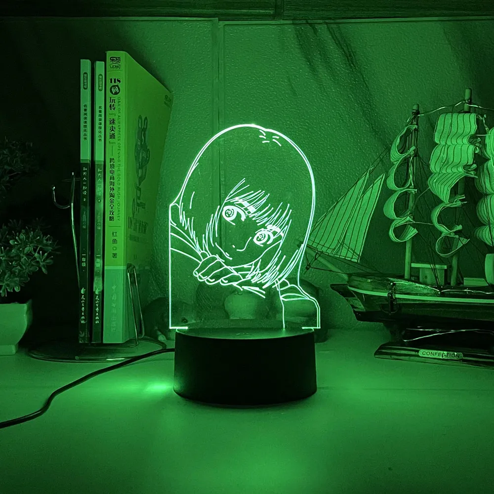 Arlert para o Quarto Presente de Aniversário Ataque em Titã Lâmpada Anime Ataque Titan Armin Luz Decorativa Crianças Led Night Light Manga 3d no 6 Computers & Electronics