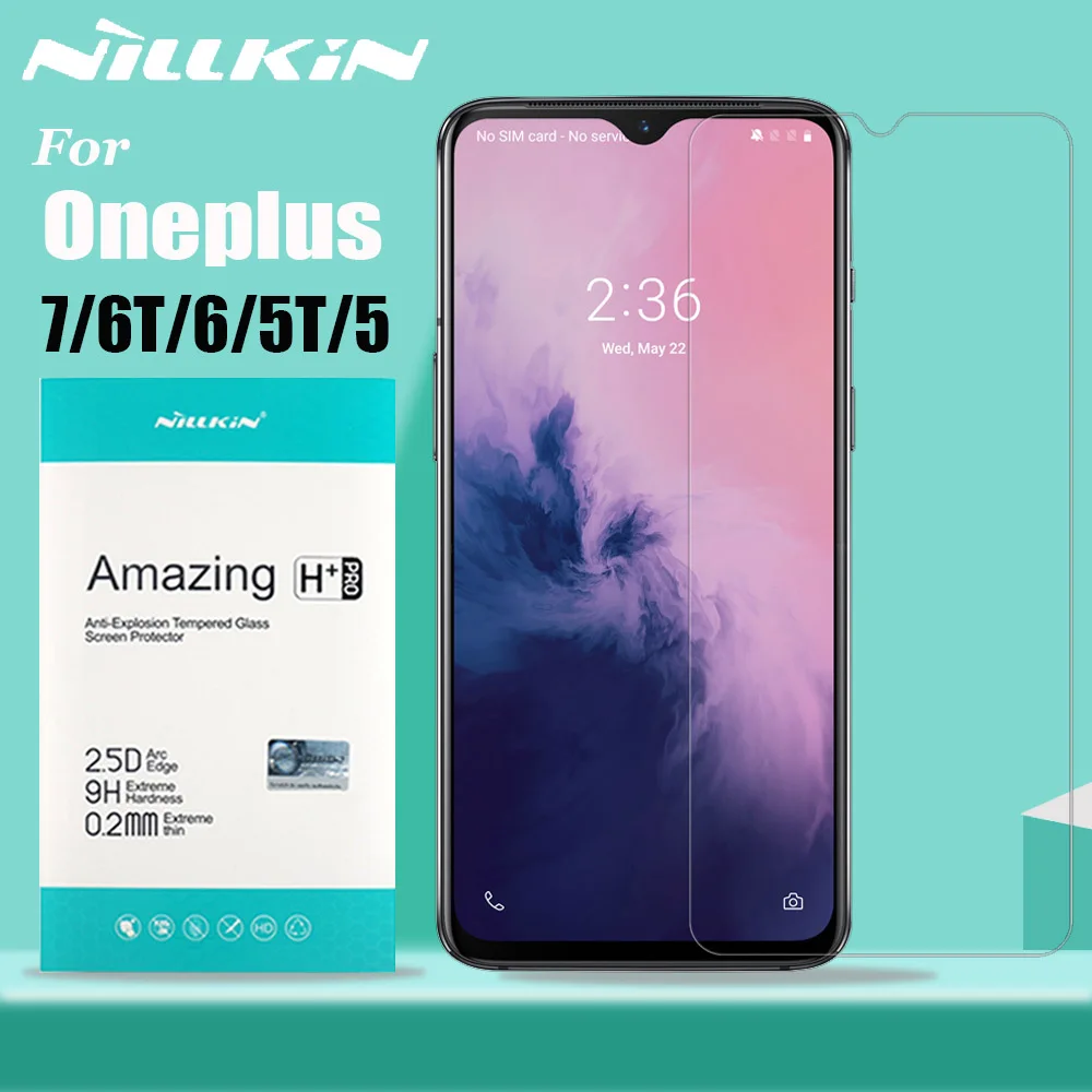 

Nillkin for Oneplus 7T/7/6T/6/5T/5 Tempered Glass Screen Protector 9H Clear Safety Protective Glass for One Plus 7T 7 6T 6 5T 5