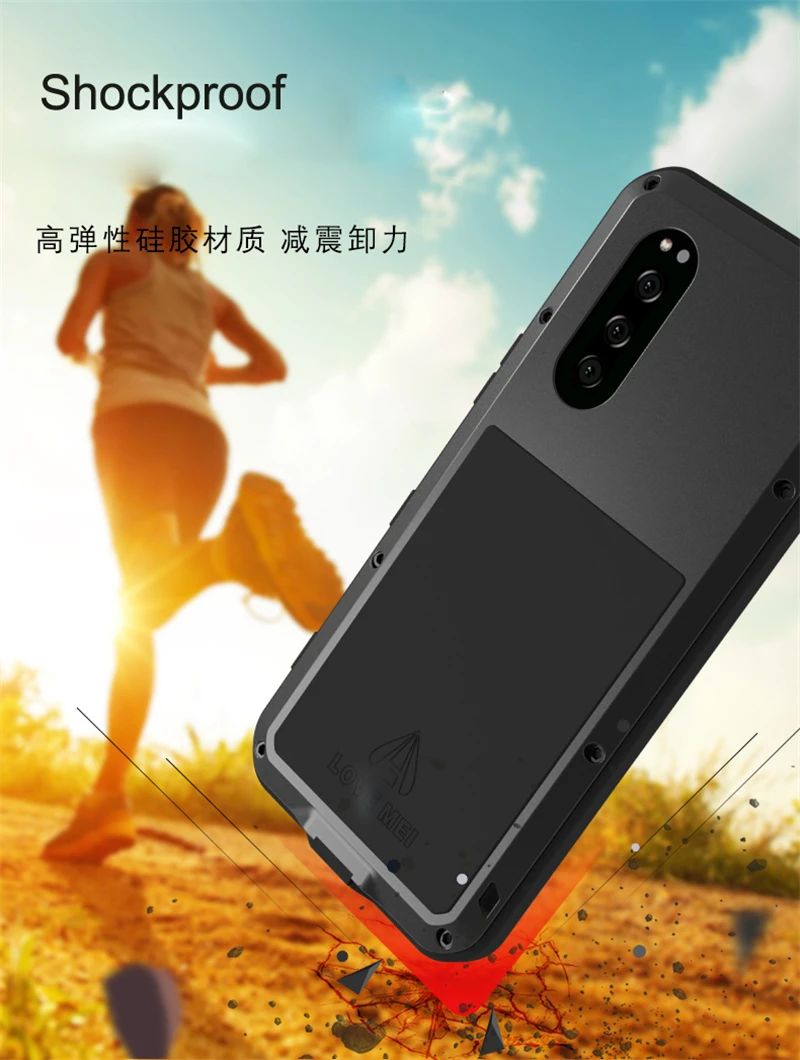 Водонепроницаемый защитный чехол для sony Xperia 5, чехол с защитой от ударов/пыли, водостойкий Чехол для sony Xperia 5, чехол с пленкой Gorilla glass