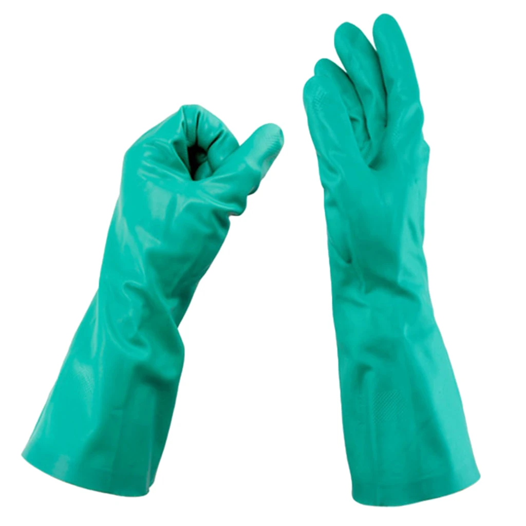 Green Nitrile Gloves - Powder Free Latex Rubber Lab Free Disposable