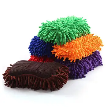 

10pcs Super Car Wash Glove Car Hand Soft Towel Microfiber Chenille Car Cleaning Sponge Block Car Washing Supplies Full cleaning