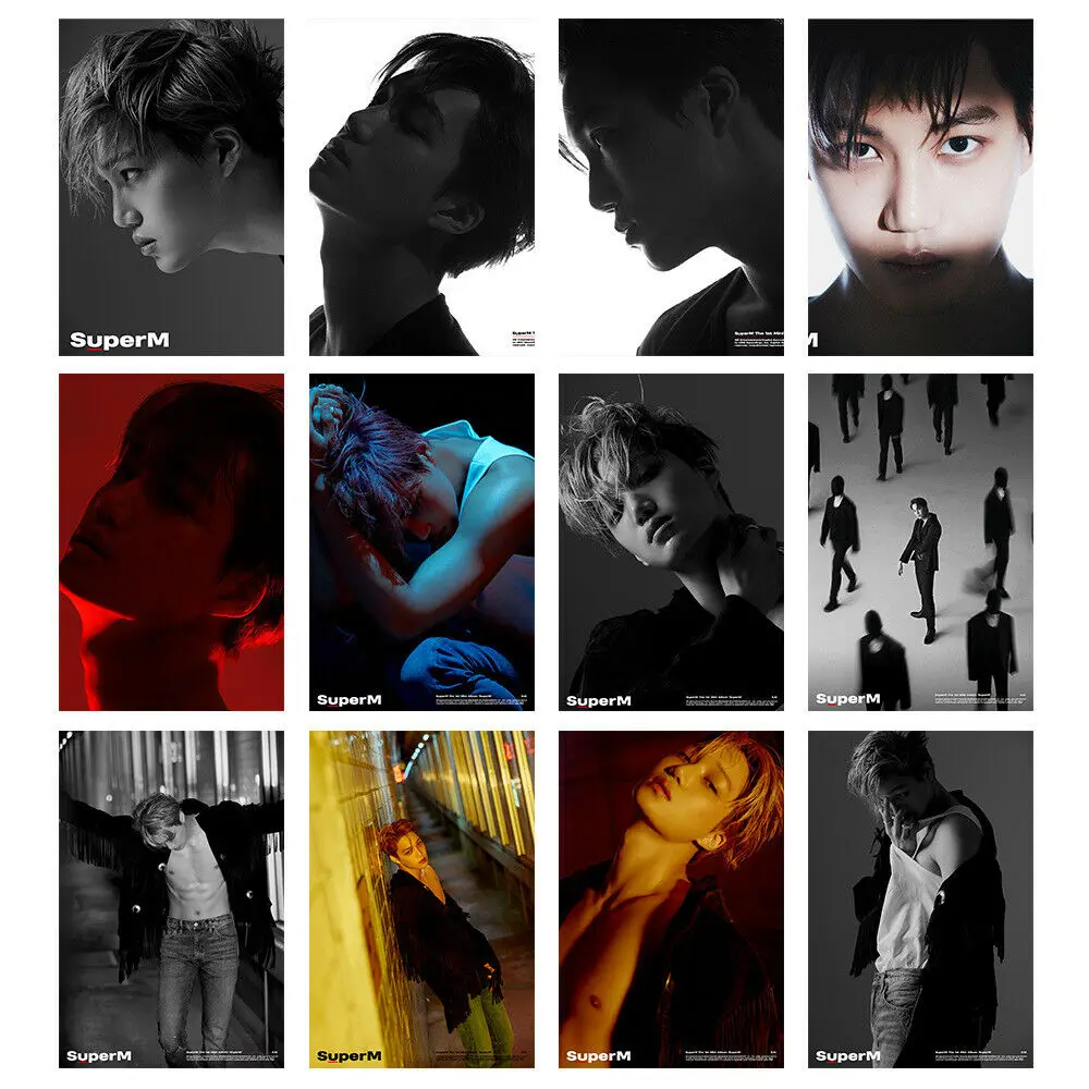 12 шт. Kpop SuperM 1st Mini Album Post Card фотокарты LUCAS Ten Beak Hyun Taemin
