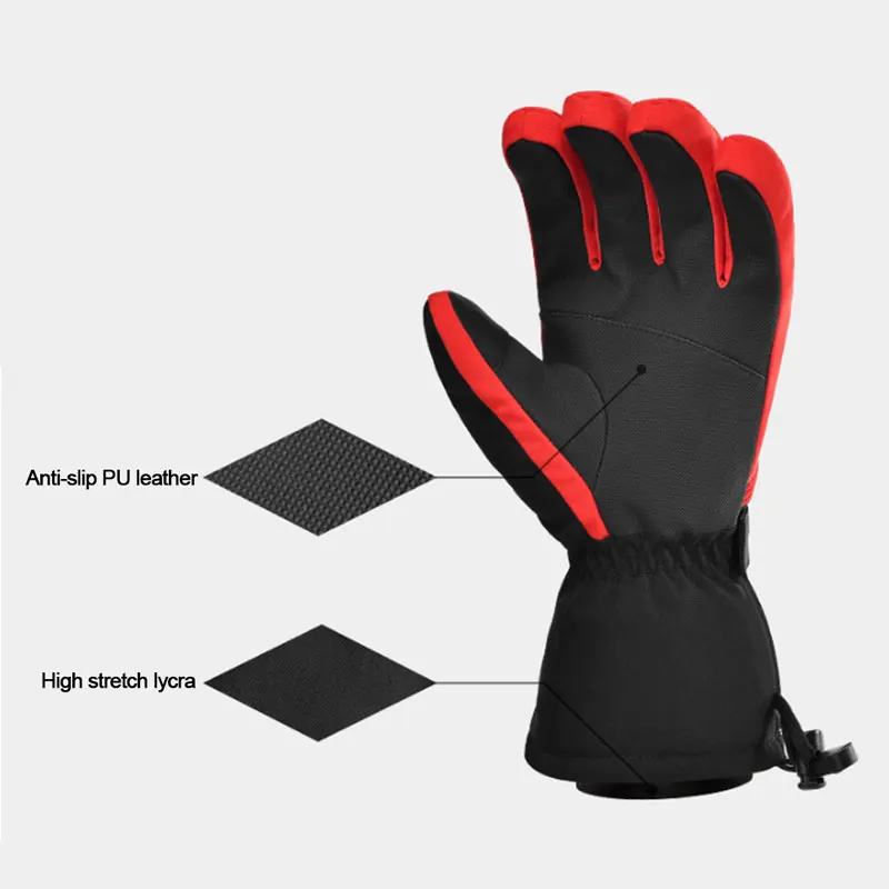 4-Layer Waterproof Breathable Touch Screen Ski & Snow Gloves -40℉ Insulated Warm Winter Gloves for Snowboarding Motorcycle