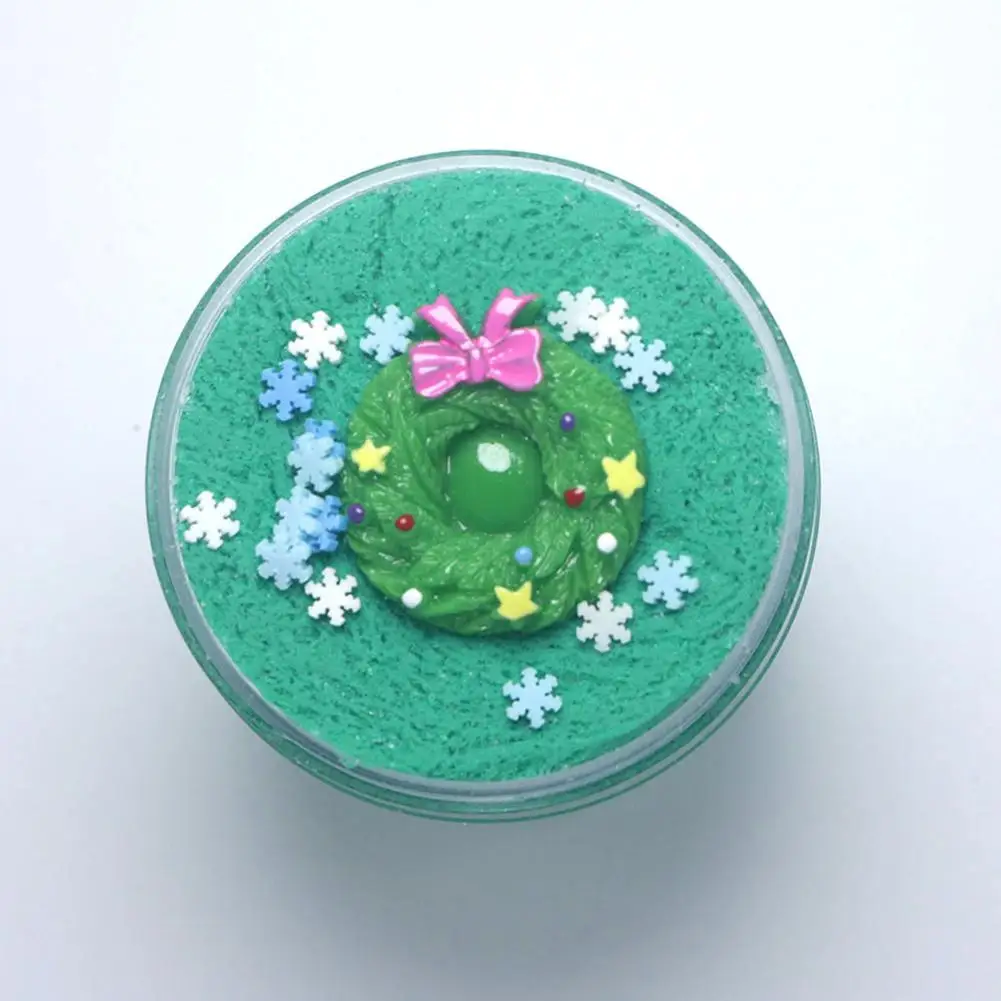 120ml flowers Нет 120 мл Рождество облако слизи детей DIY пушистый плейтесто снятие стресса обучающая игрушка подарок для детей - Цвет: 120ml flowers