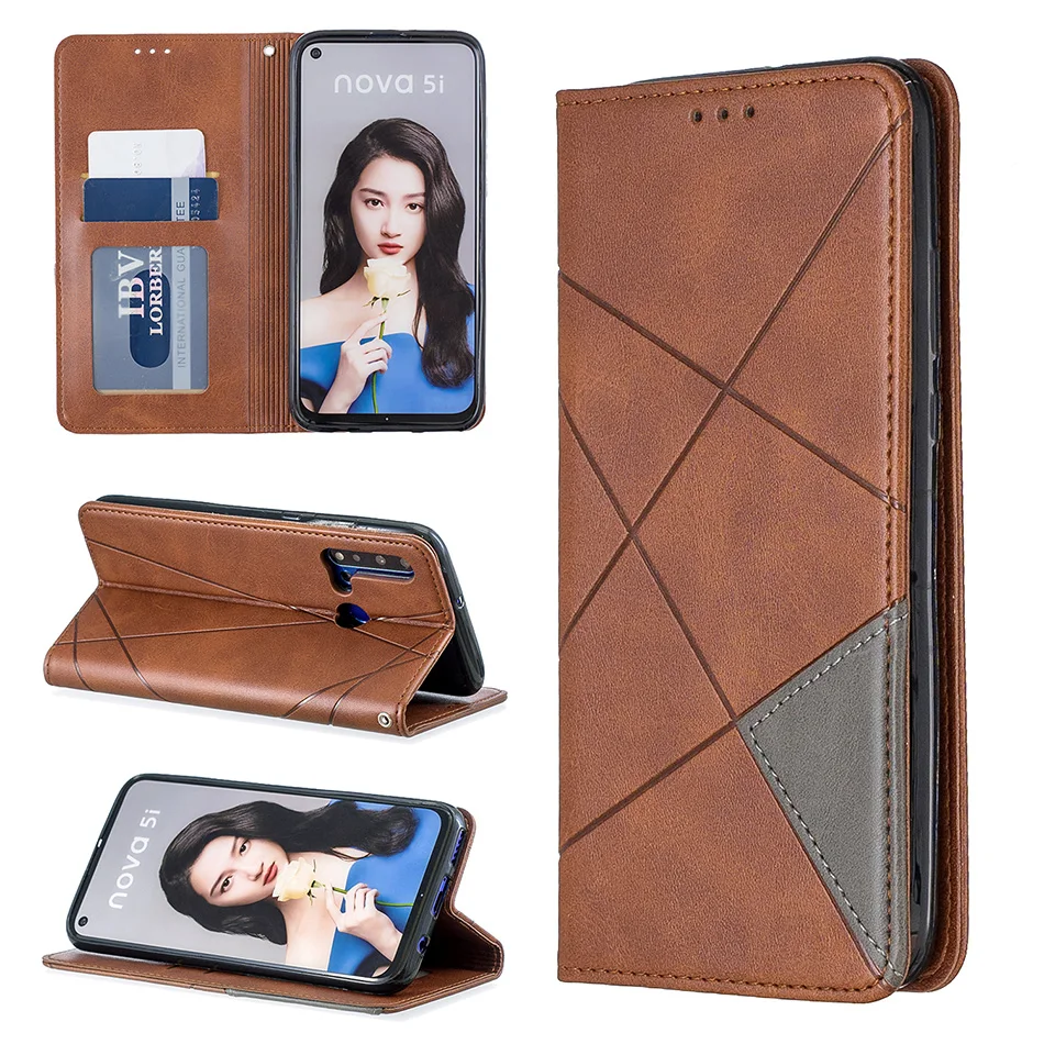 Кожаный магнитный флип чехол для Huawei Honor 9X 8S 8A 7A 7C P40 P30 Pro P20 Lite P Smart Z Y9 Prime 2019 Mate 30