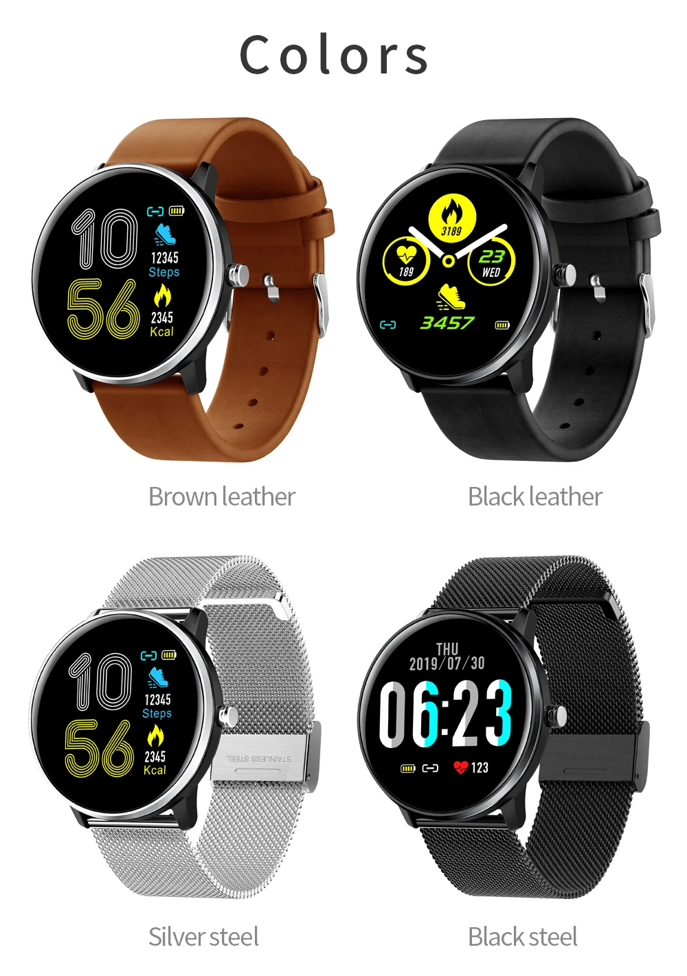 LYKRY MX6 Смарт-часы для женщин и мужчин полный сенсорный экран фитнес-трекер монитор сердечного ритма IP68 Водонепроницаемые часы для xiaomi huawei