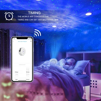 

LED Starry Sky Stage Projection Lamp Smart APP Control Laser Night Li Watermark Projection Lamp Night Light Star Projector Room
