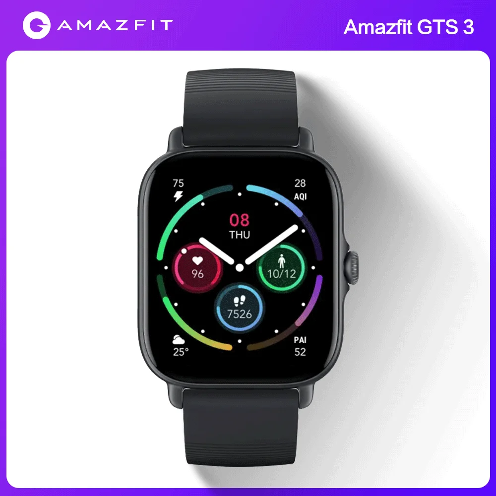 Смарт-часы Amazfit GTS 3 AMOLED дисплей Ultra HD 12 дней без подзарядки Alexa встроенные 150 +