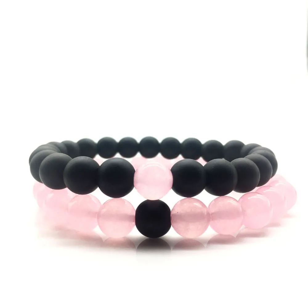 jingzeyi hot New Couples Men Women Beads Classic Natural Stone Beaded Bracelets for men Women Fashion Jewelry Accessories