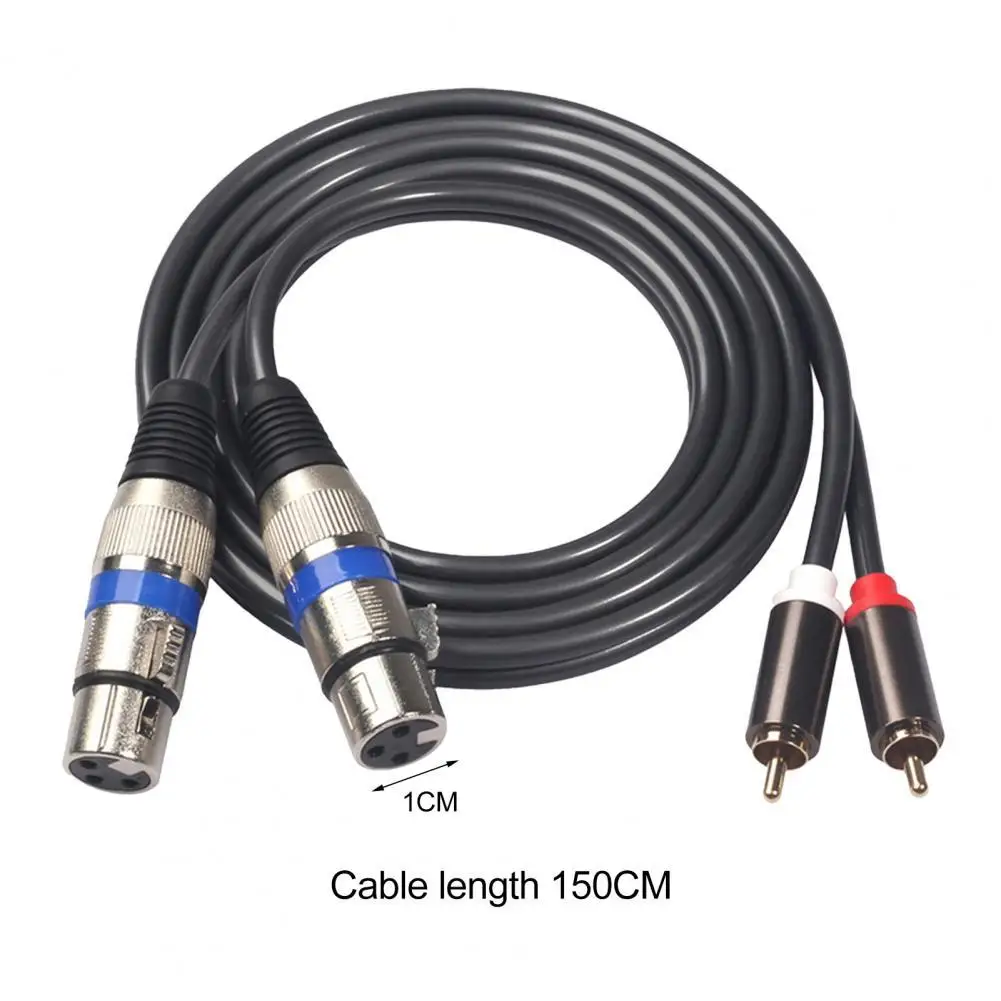 Профессиональный 1 5 м двойной RCA штекер-двойной XLR Женский аудио кабель адаптер