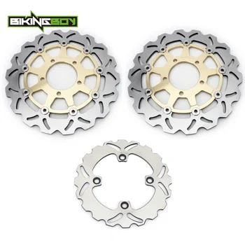 

BIKINGBOY Front Rear Brake Discs Disks Rotors For Kawasaki ER-6N ER-6F 06-16 ZX6R Ninja 600 05-17 ZX-6R 636 05-06 ZX10R 04-07