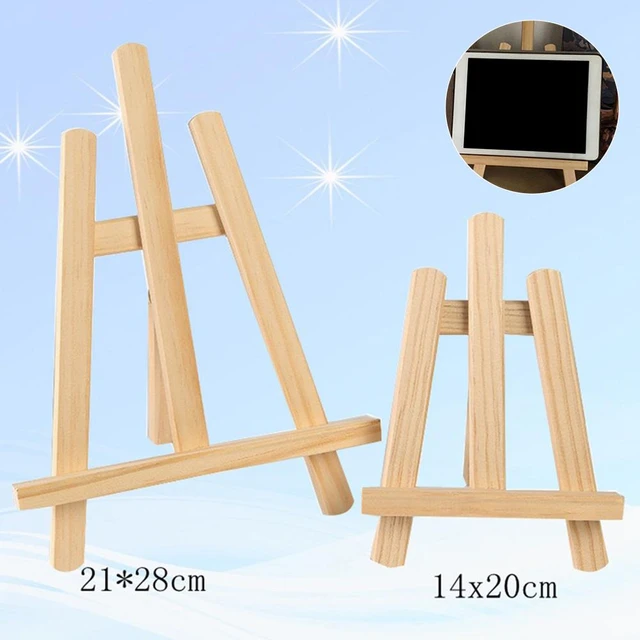 8 Small Wood Display Easel (6 Pack), A-Frame Artist Tripod Easel