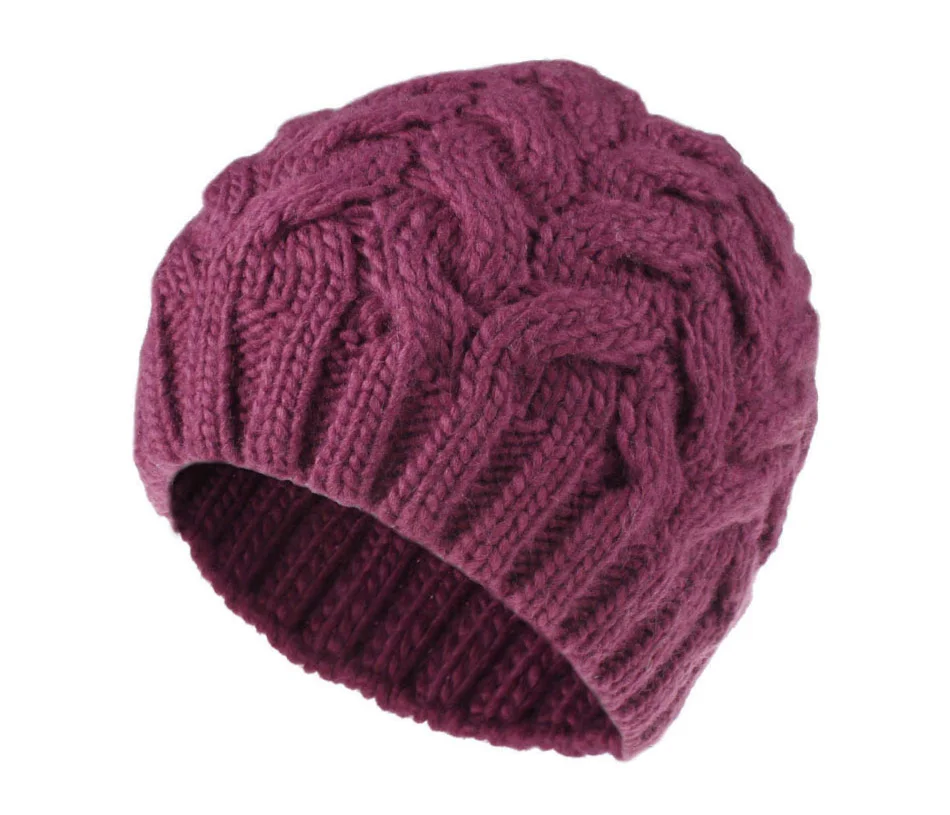 Женская зимняя шапка, вязаная одноцветная шапка бини для женщин, осенняя зимняя теплая женская шапка унисекс высокого качества