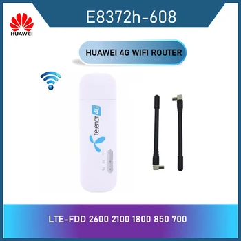 

#Unlocked Huawei E8372 E8372h-153 E8372h-608 with 2pcs Antenna 150M LTE USB Wingle LTE 4G USB WiFi Modem dongle car wifi
